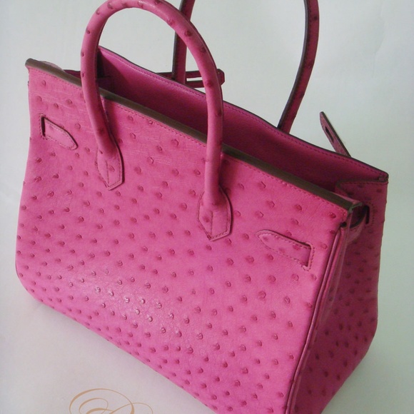 Hermes Birkin SUPER RARE Ostrich 30cm Fuchsia Pink - Picture 3 of 6